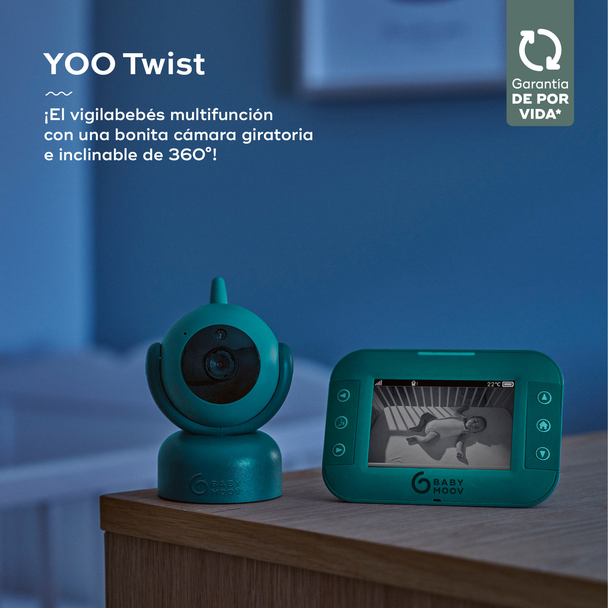 Vigilabebés de video motorizado Yoo-Twist