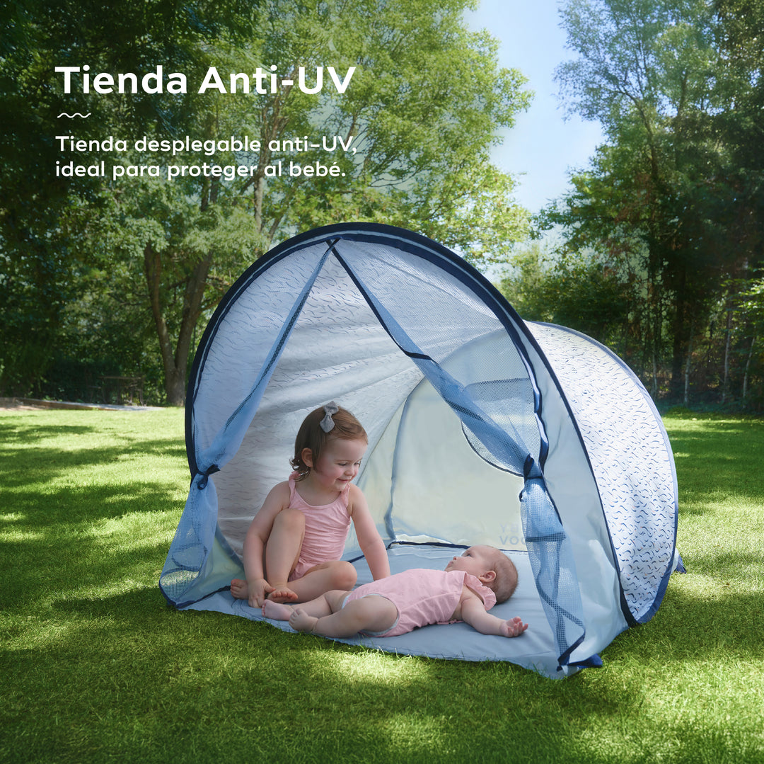 Tienda De Playa Plegable Con UPF50+ - Protección UV Total, Ideal Para Bebés, Mascotas Y Días De Verano