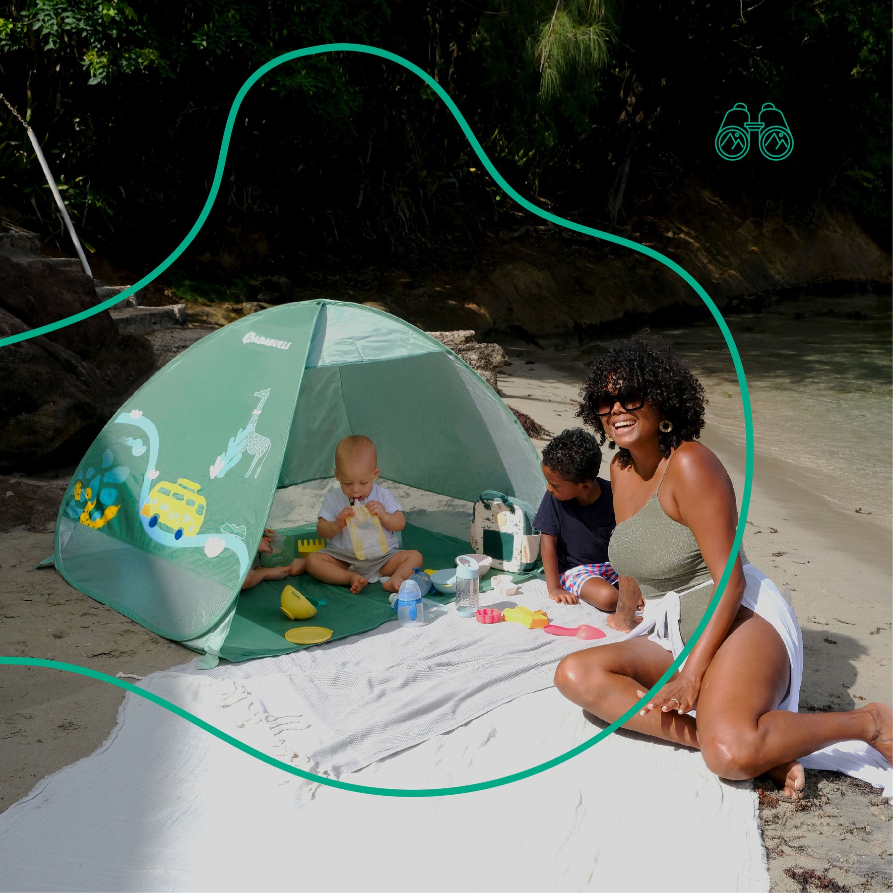 Tienda De Campaña Emergente Mini Anti-UV Bblüv Para Bebé - Protección SPF 50+, Mosquitera, Tamaño 90.7x73.7x47 Cm - Ideal Para Playa, Parque O Piscina